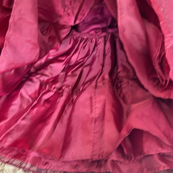 Perfectly Dressed | Girls Baby Burgundy Red Formal Dress - Picture 12 of 15